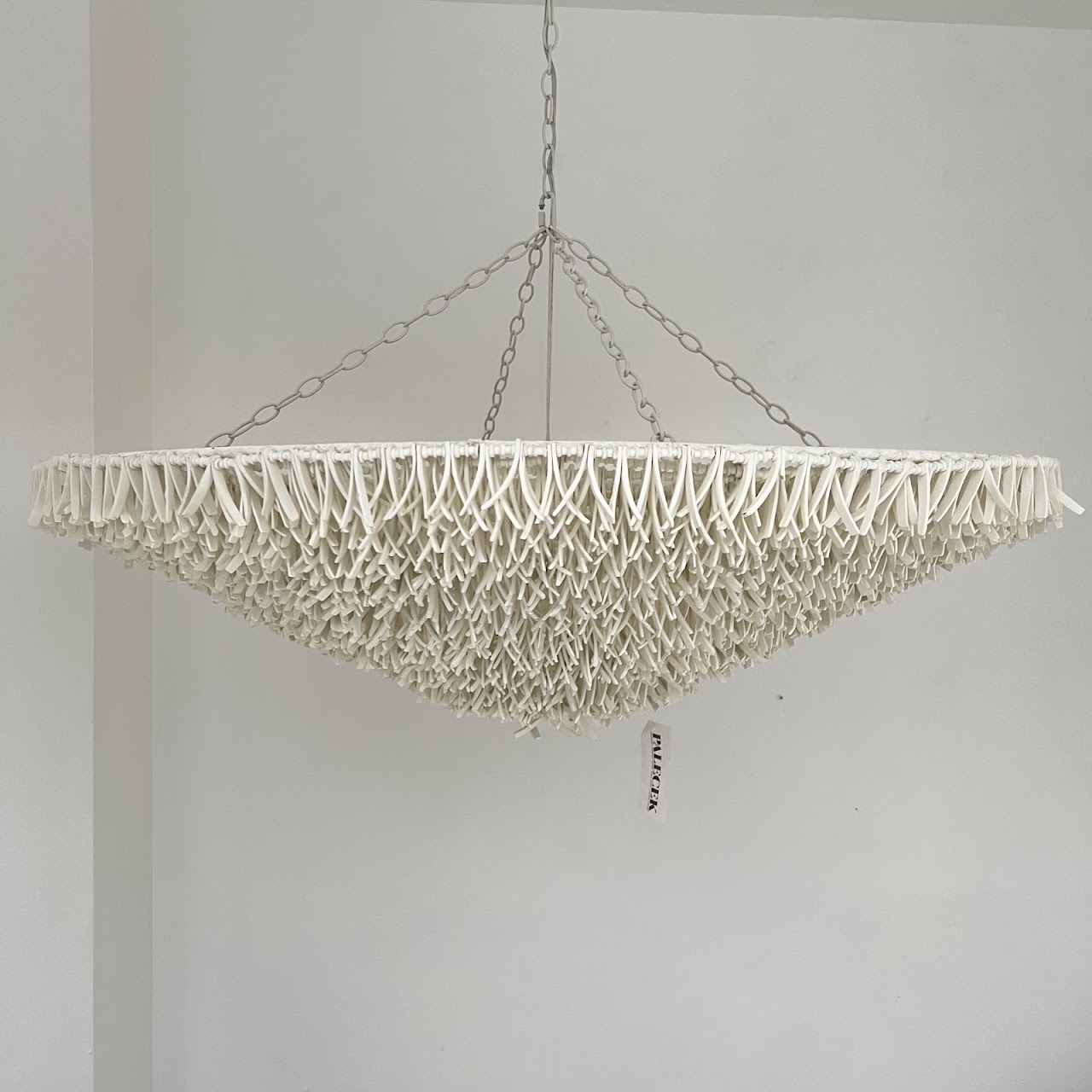 Palecek Cadiz Feathered Coco Shell Pendant Chandelier