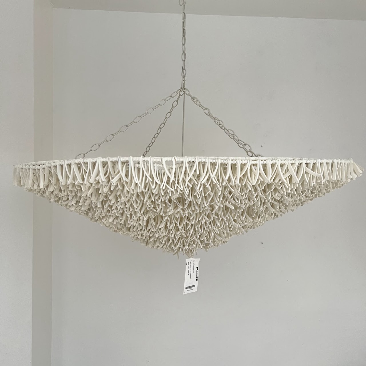 Palecek Cadiz Feathered Coco Shell Pendant Chandelier