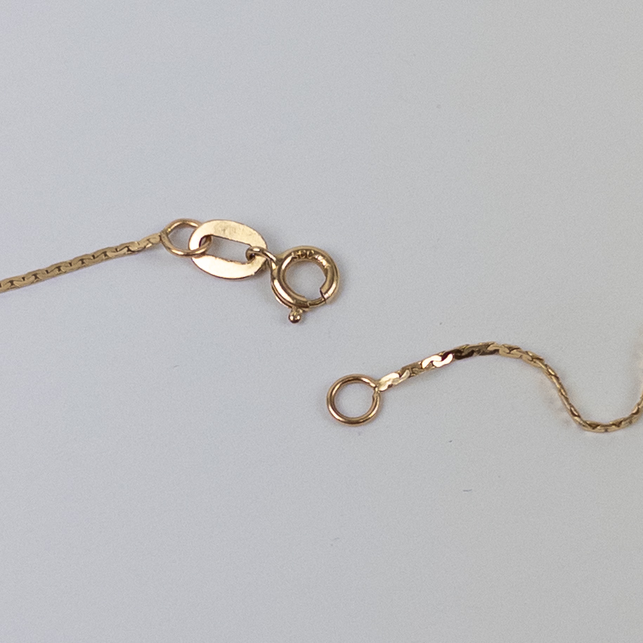 14K Gold Flat Chain Necklace