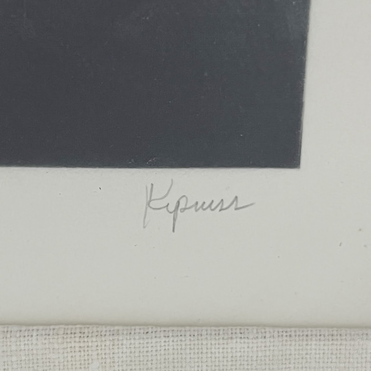 Robert Kipness Signed Mezzotint Etching