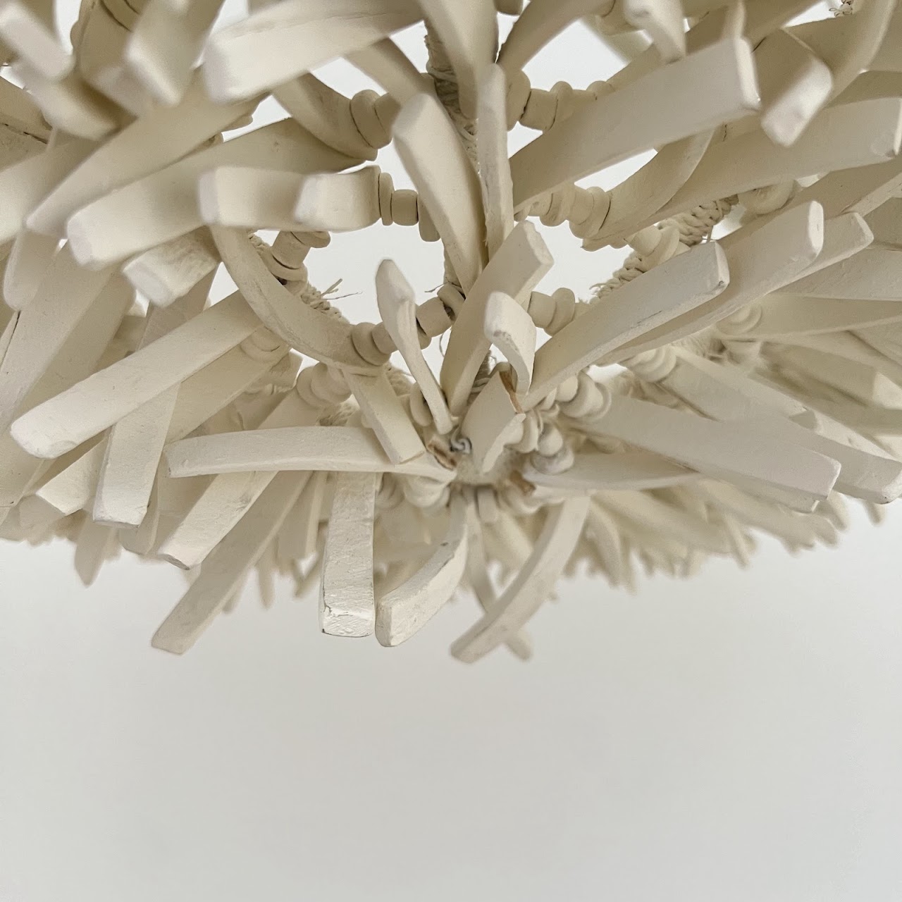 Palecek Cadiz Feathered Coco Shell Pendant Chandelier