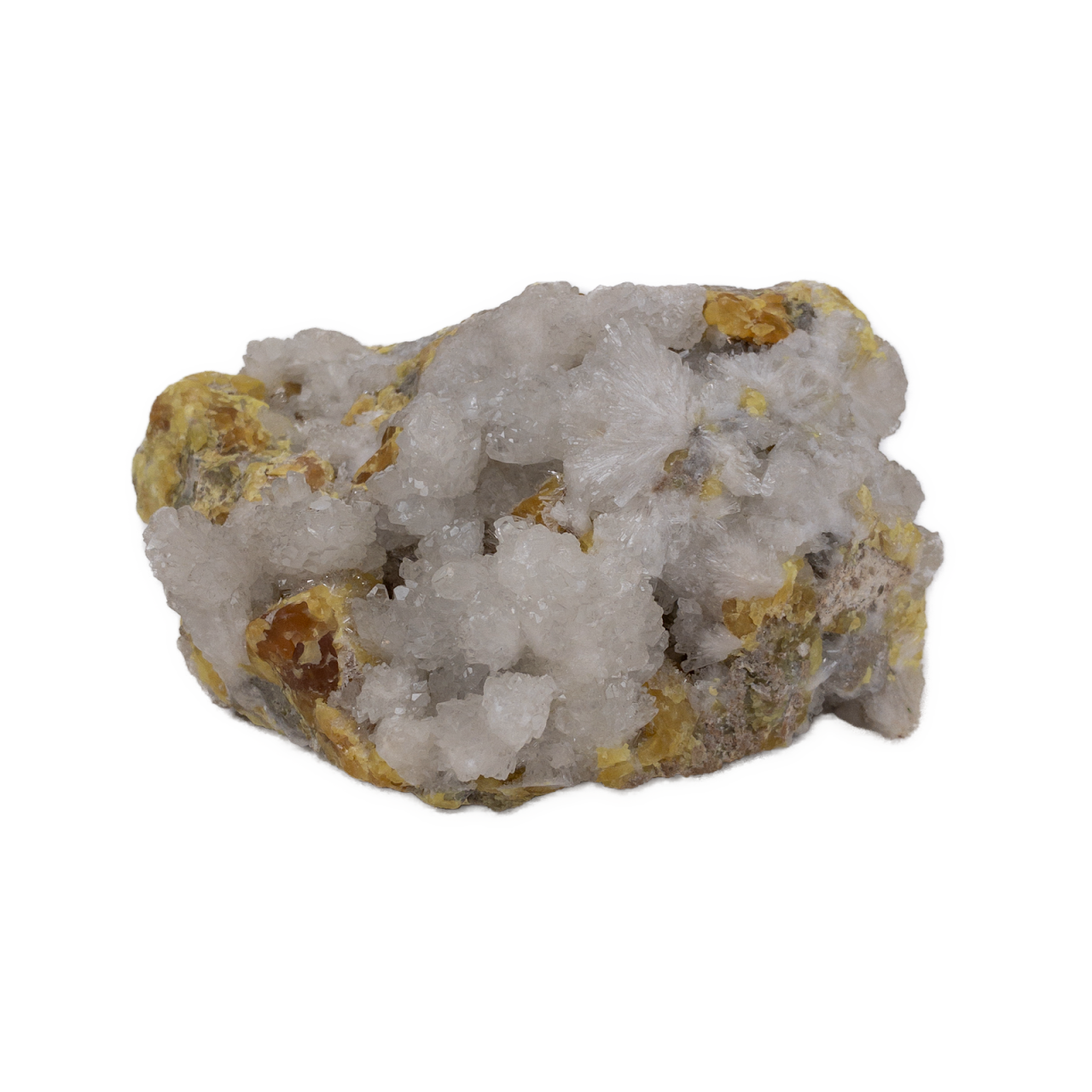 Calcite & Sulphur Cluster Specimen