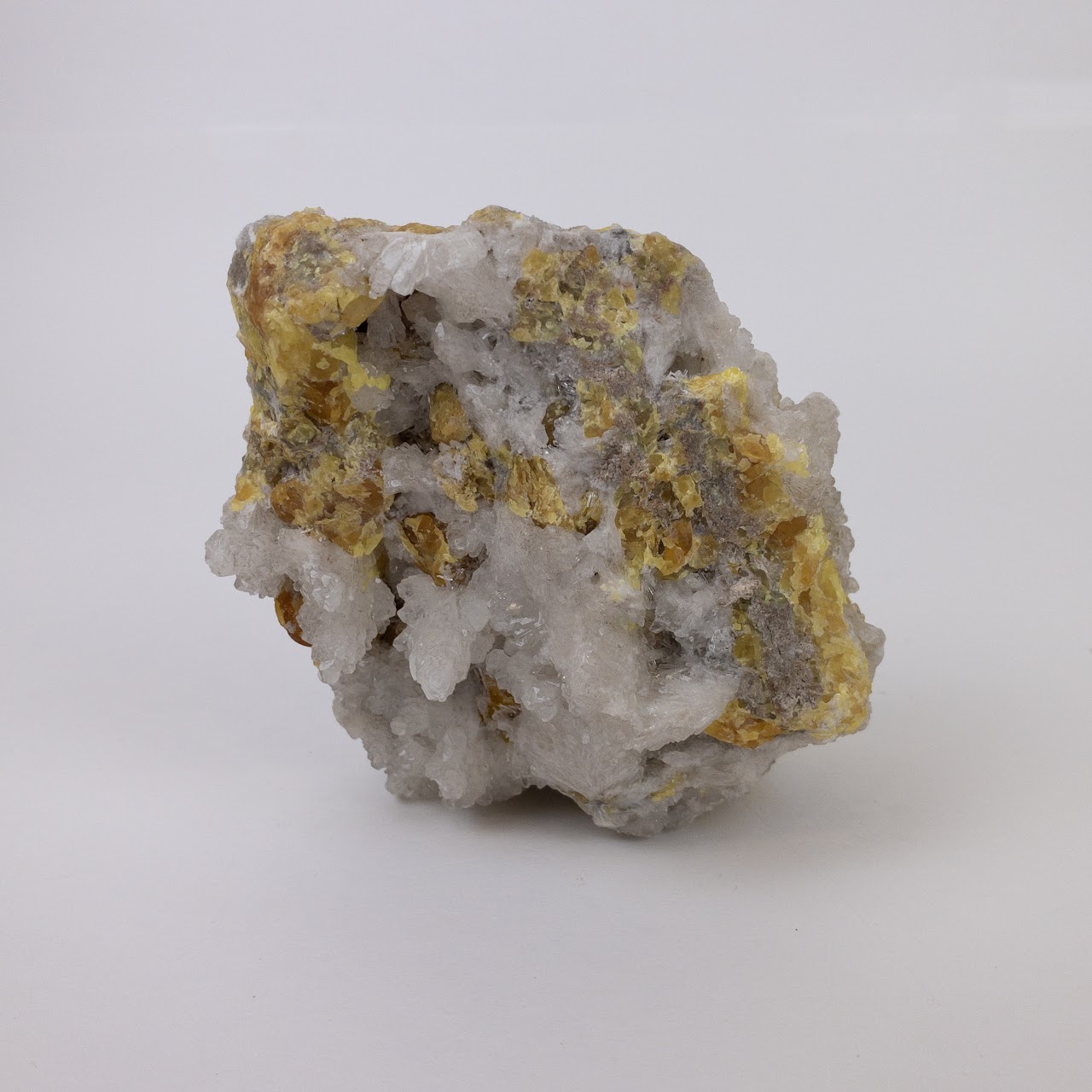 Calcite & Sulphur Cluster Specimen