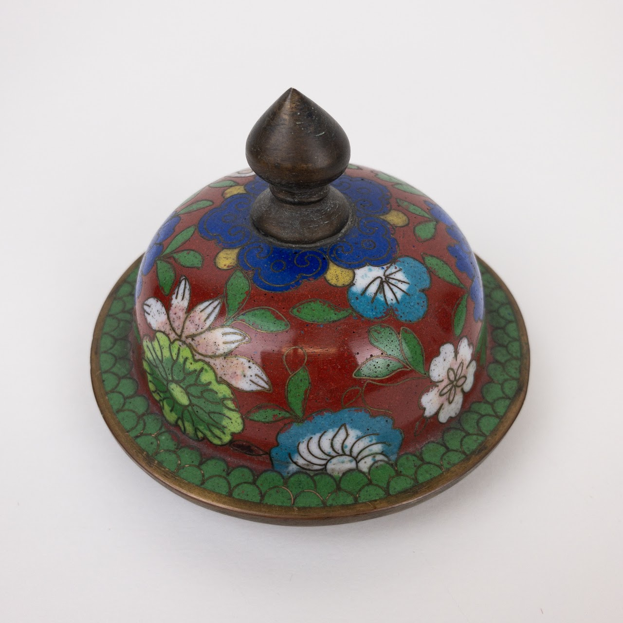 Cloisonné Floral Lidded Urn