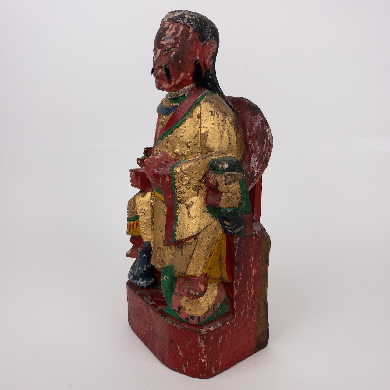 Chinese Vintage Carved Wood Statue