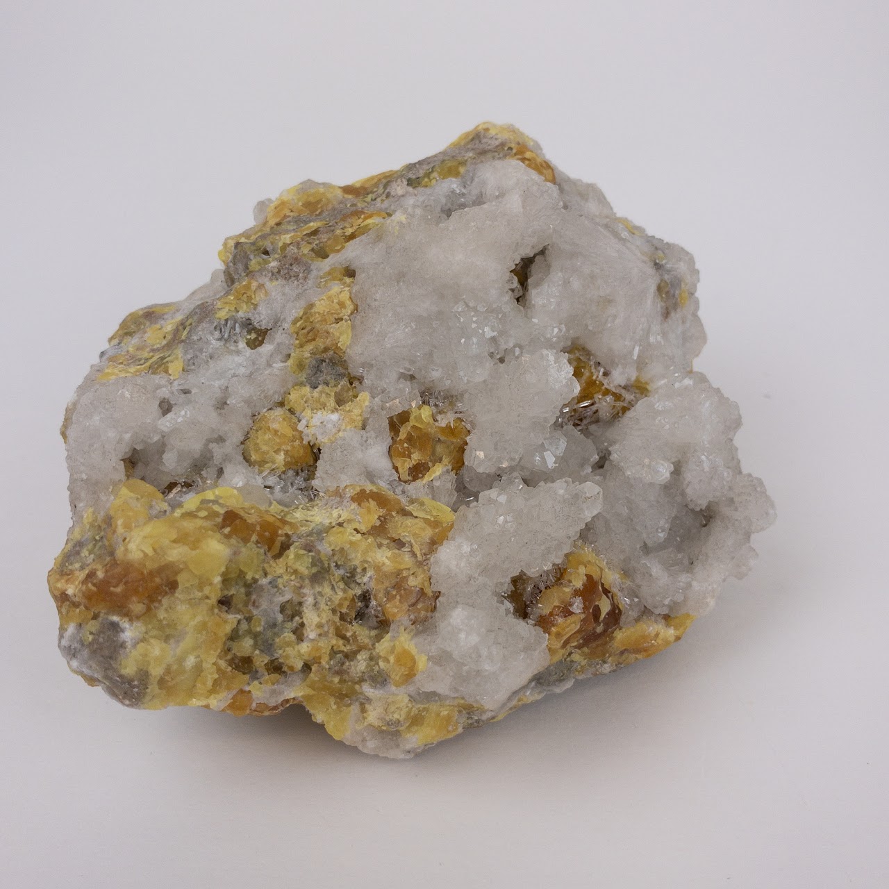 Calcite & Sulphur Cluster Specimen