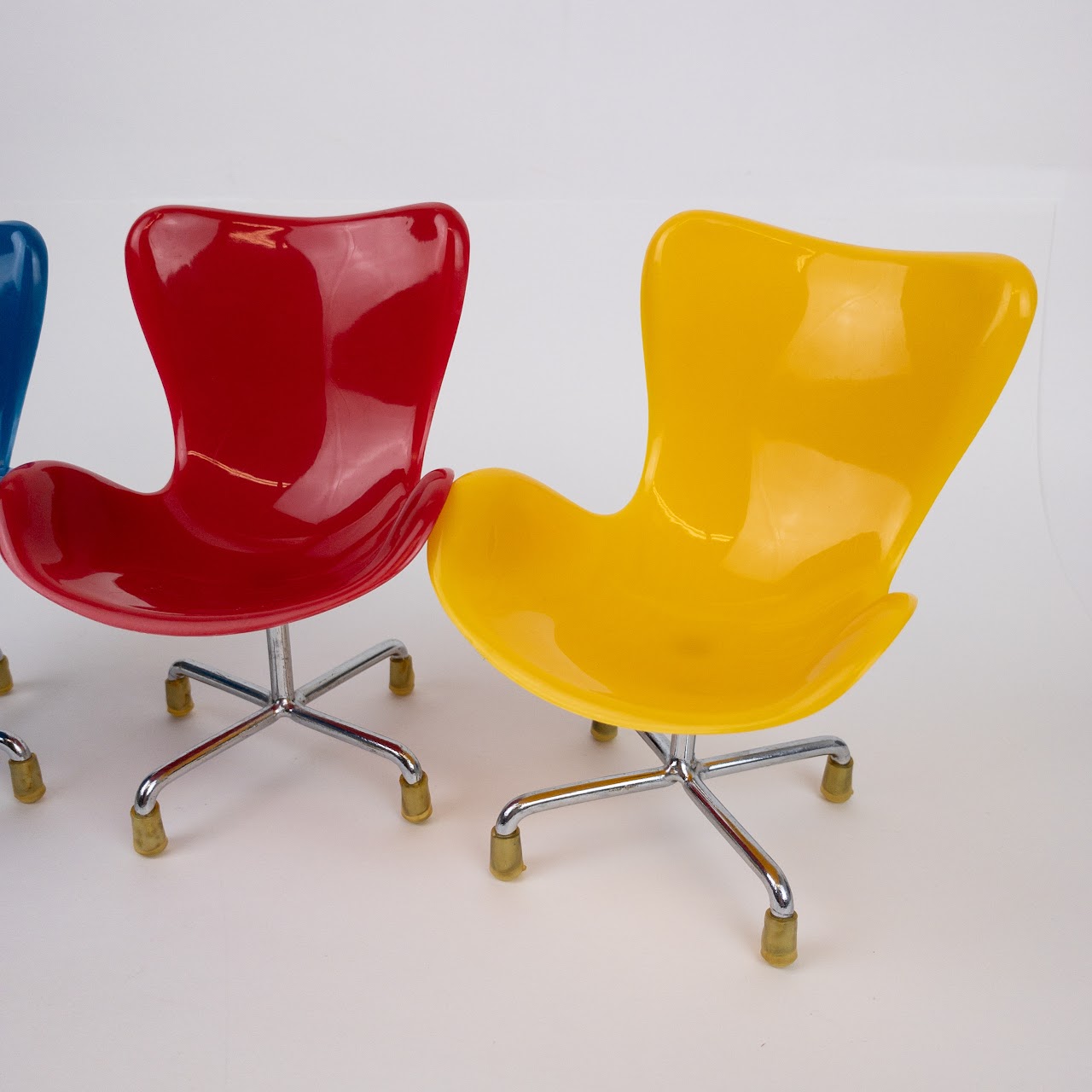 Miniature Plastic Eames Style Chair Trio