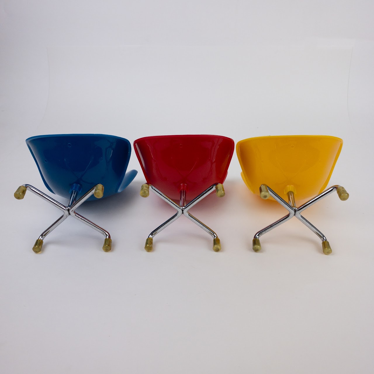 Miniature Plastic Eames Style Chair Trio