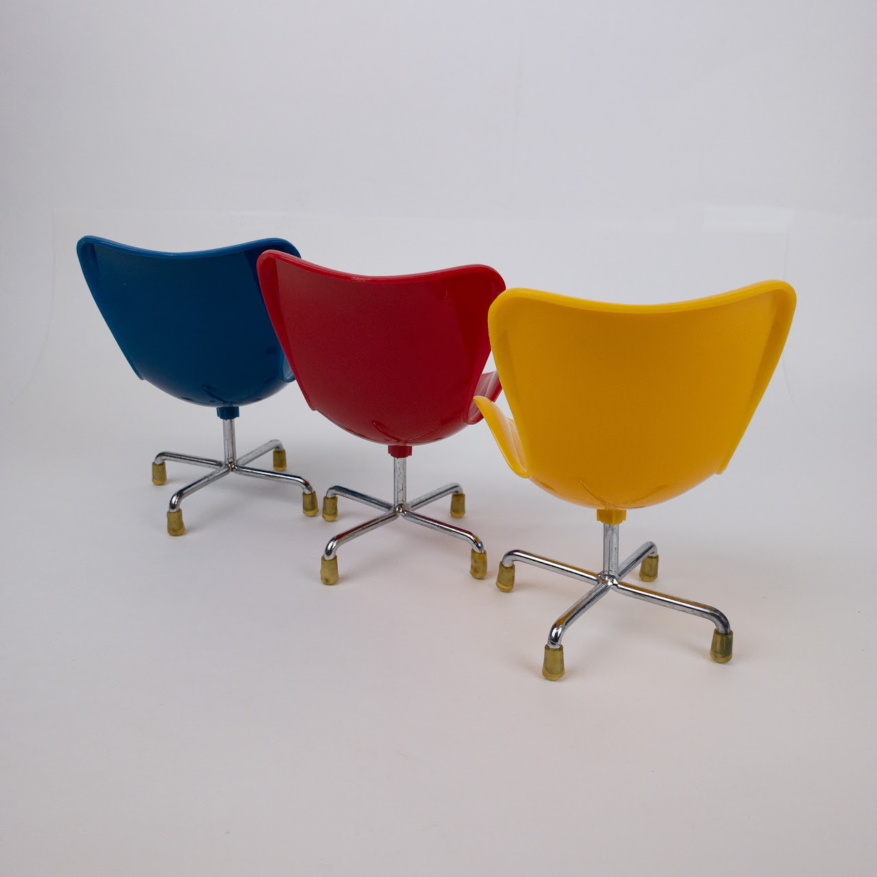 Miniature Plastic Eames Style Chair Trio