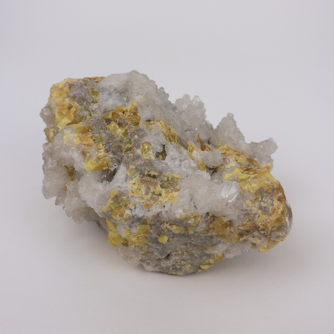 Calcite & Sulphur Cluster Specimen