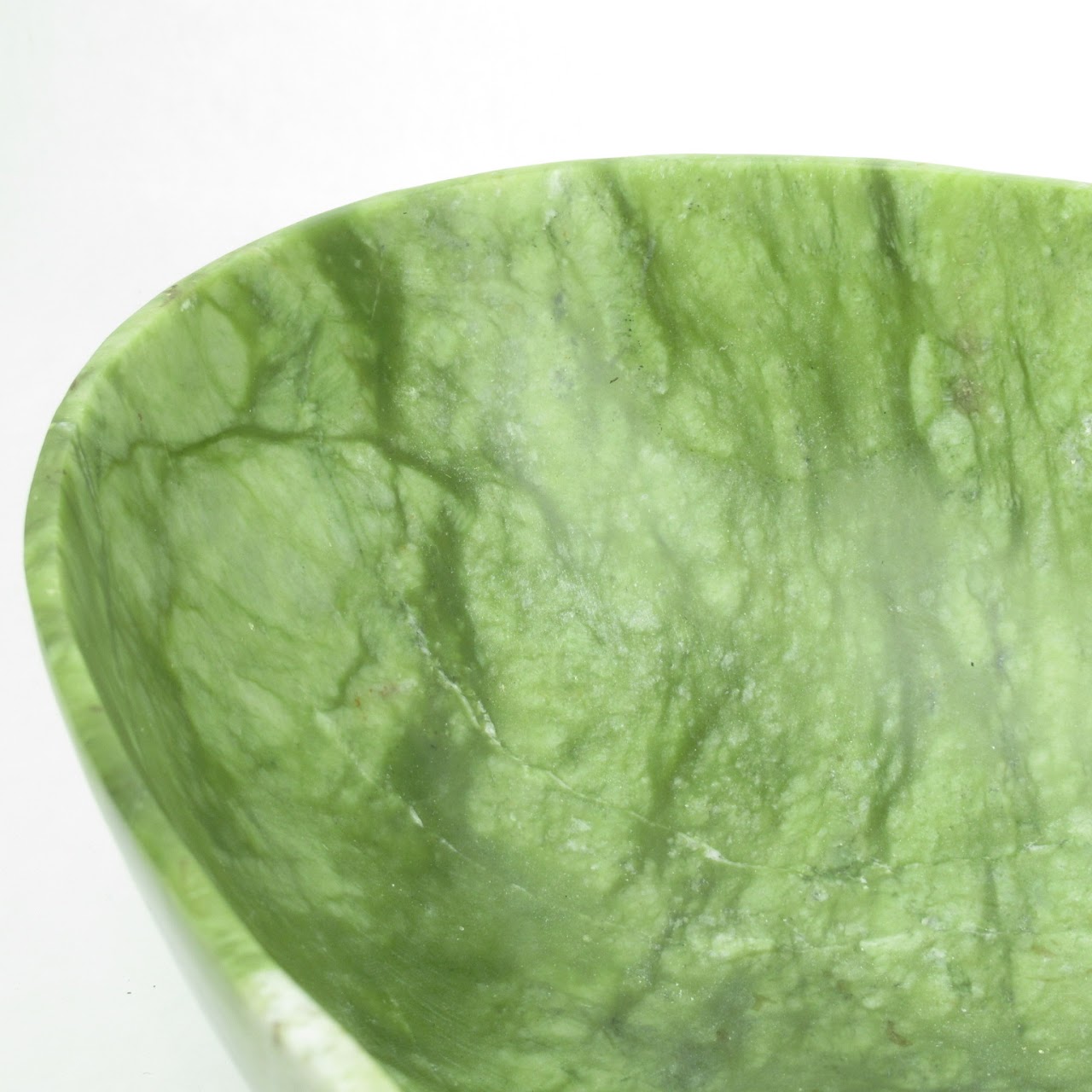 Green Soapstone Oval Bowl