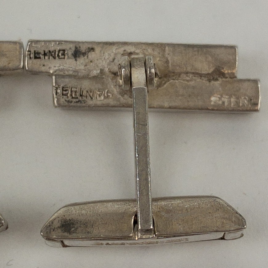 Sterling Silver Vintage Cufflink & Tie Clip Lot #2