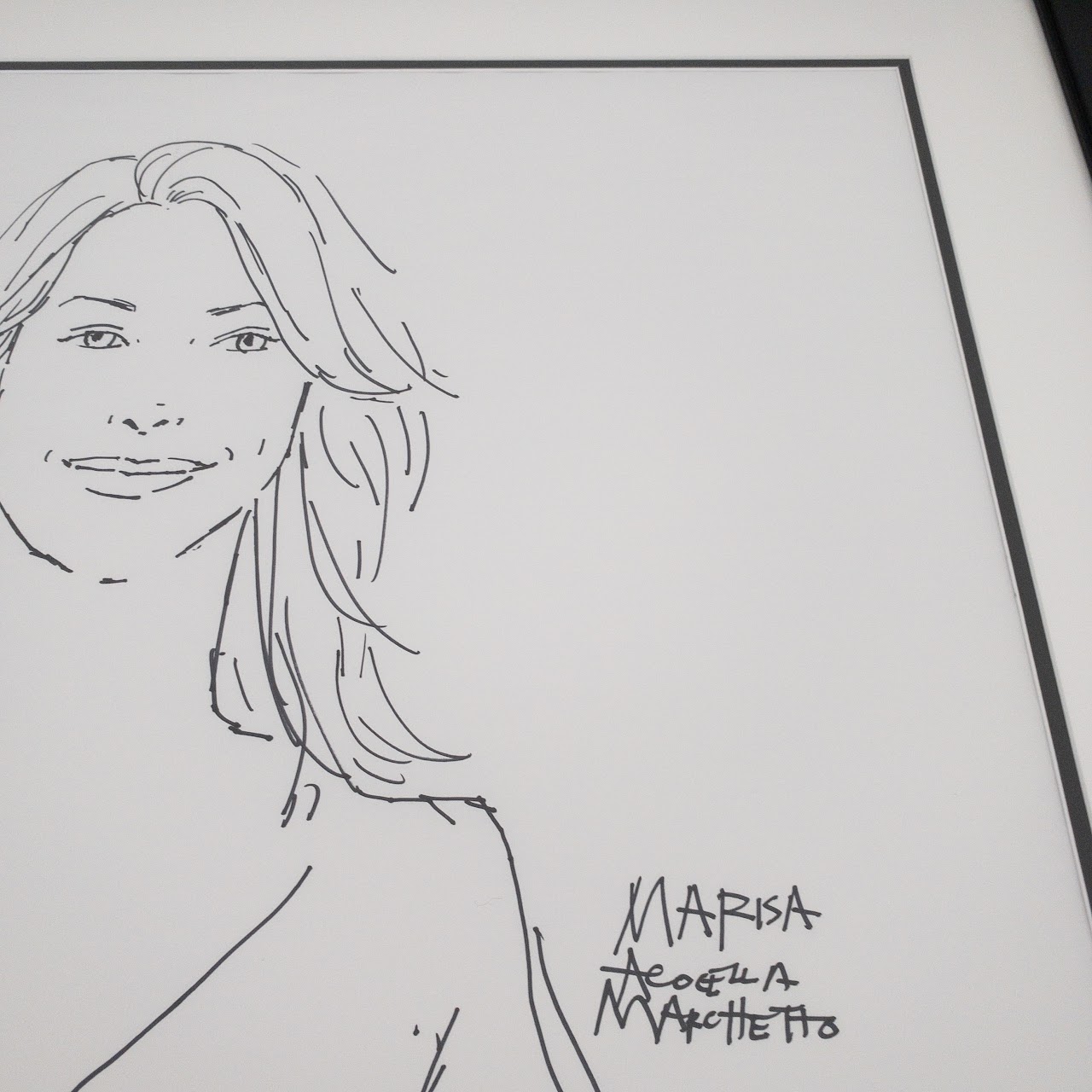 Marisa Acocella Marchetto Signed Ink Portrait Drawing