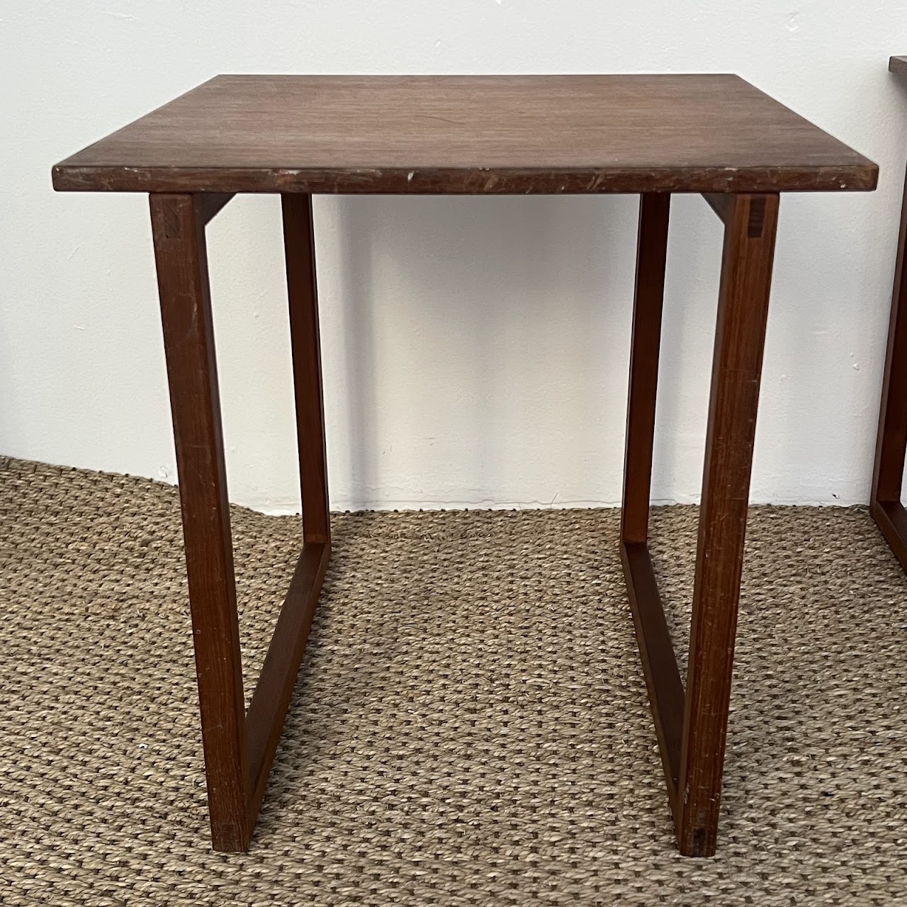 Kai Kristiansen for Vildbjerg Møbelfabrik Danish Modern Teak Nesting Cube Table Trio