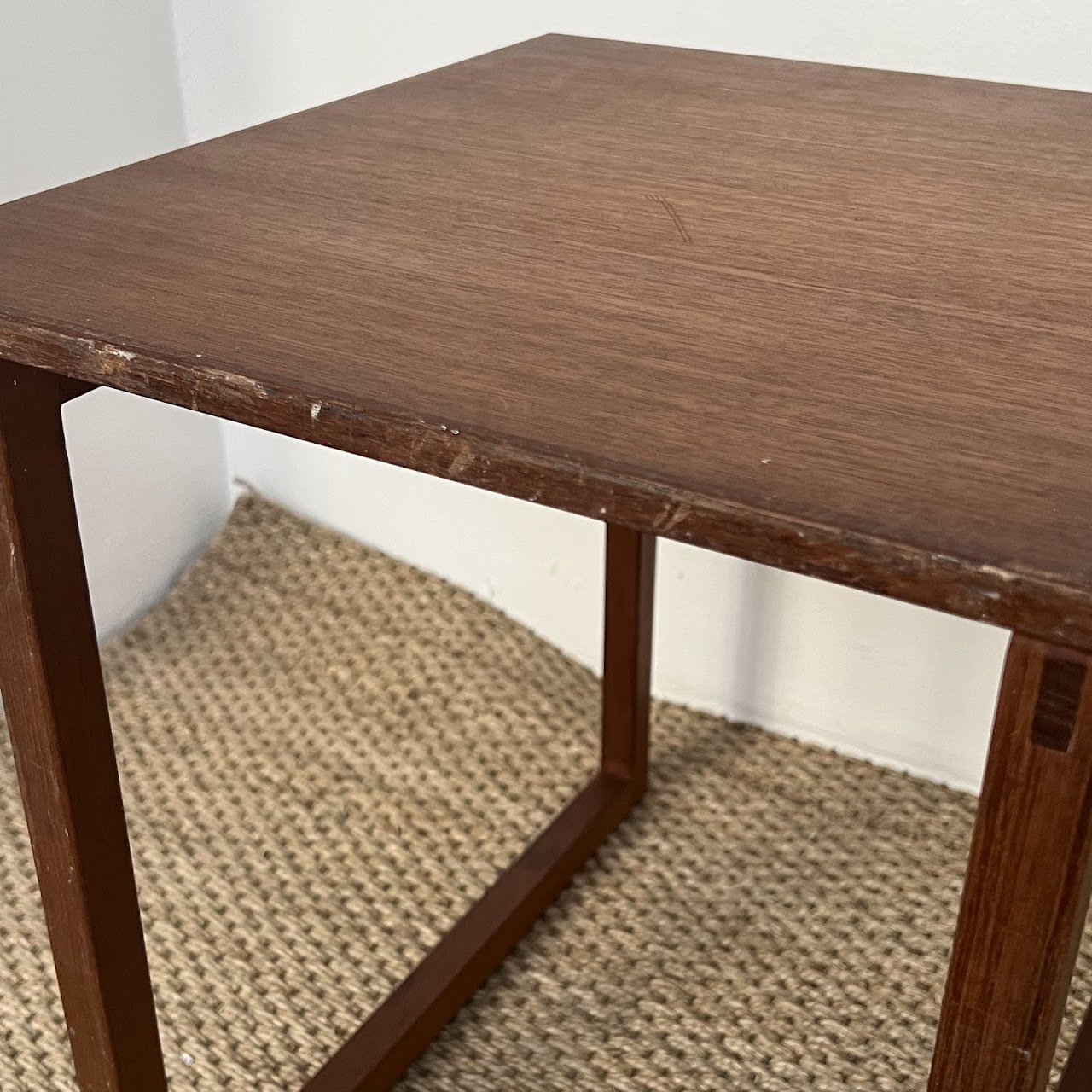 Kai Kristiansen for Vildbjerg Møbelfabrik Danish Modern Teak Nesting Cube Table Trio