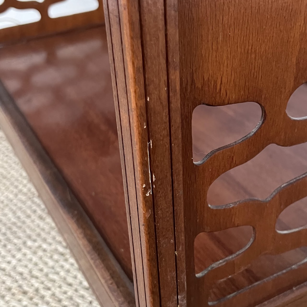 1960s Modernist Walnut Bar Cart