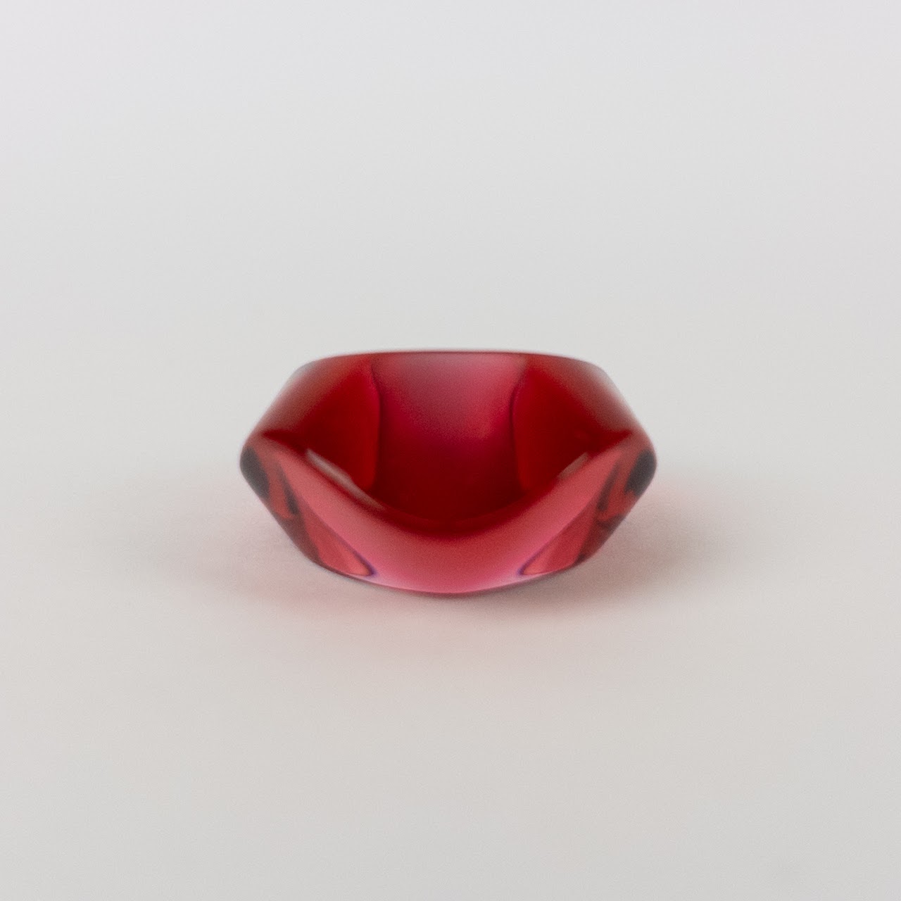 Baccarat Red Crystal Pebble Ring