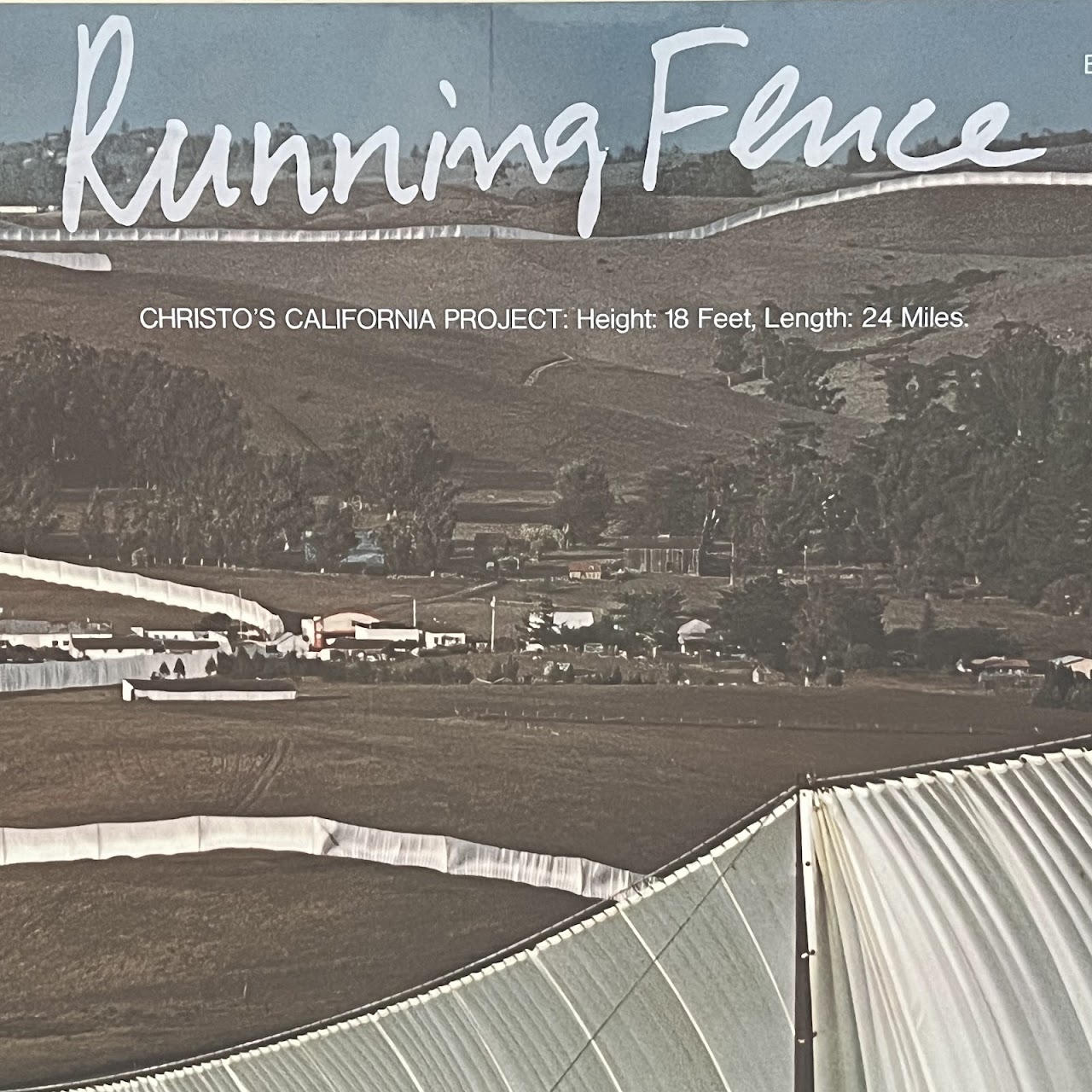 Christo and Jean Claude 'Running Fence' 1976 Documentary Film Poster