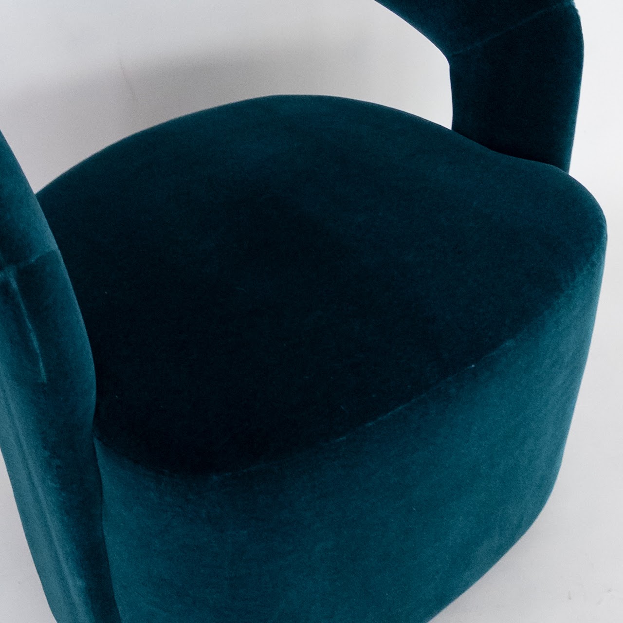 HFc Teal Velvet Swivel Chair #2
