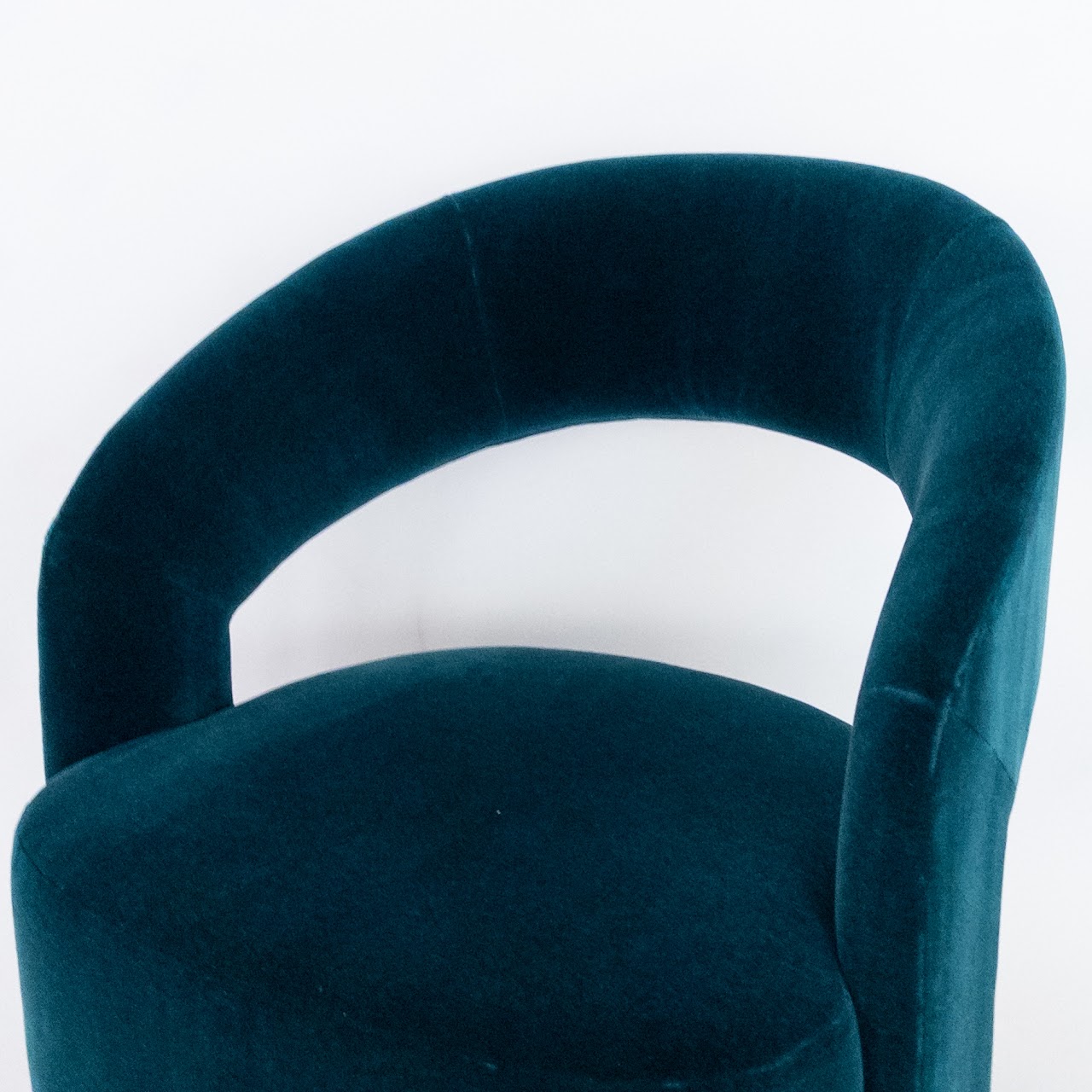 HFc Teal Velvet Swivel Chair #1