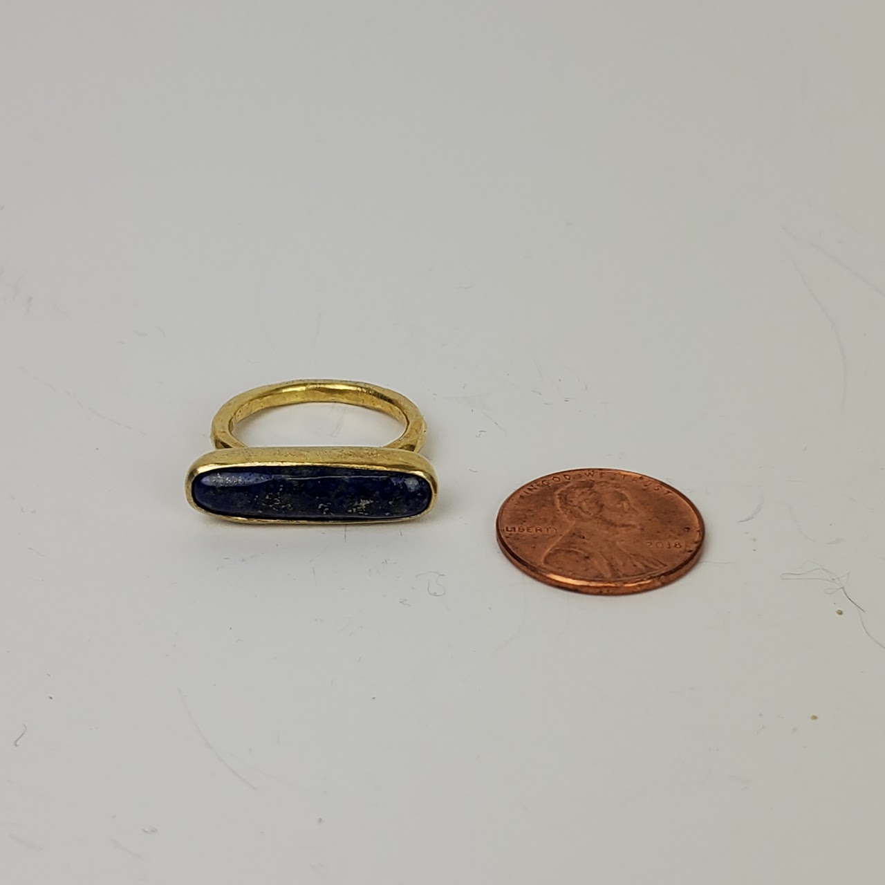 Sterling Silver Vermeil Lapis Lazuli Ring #2