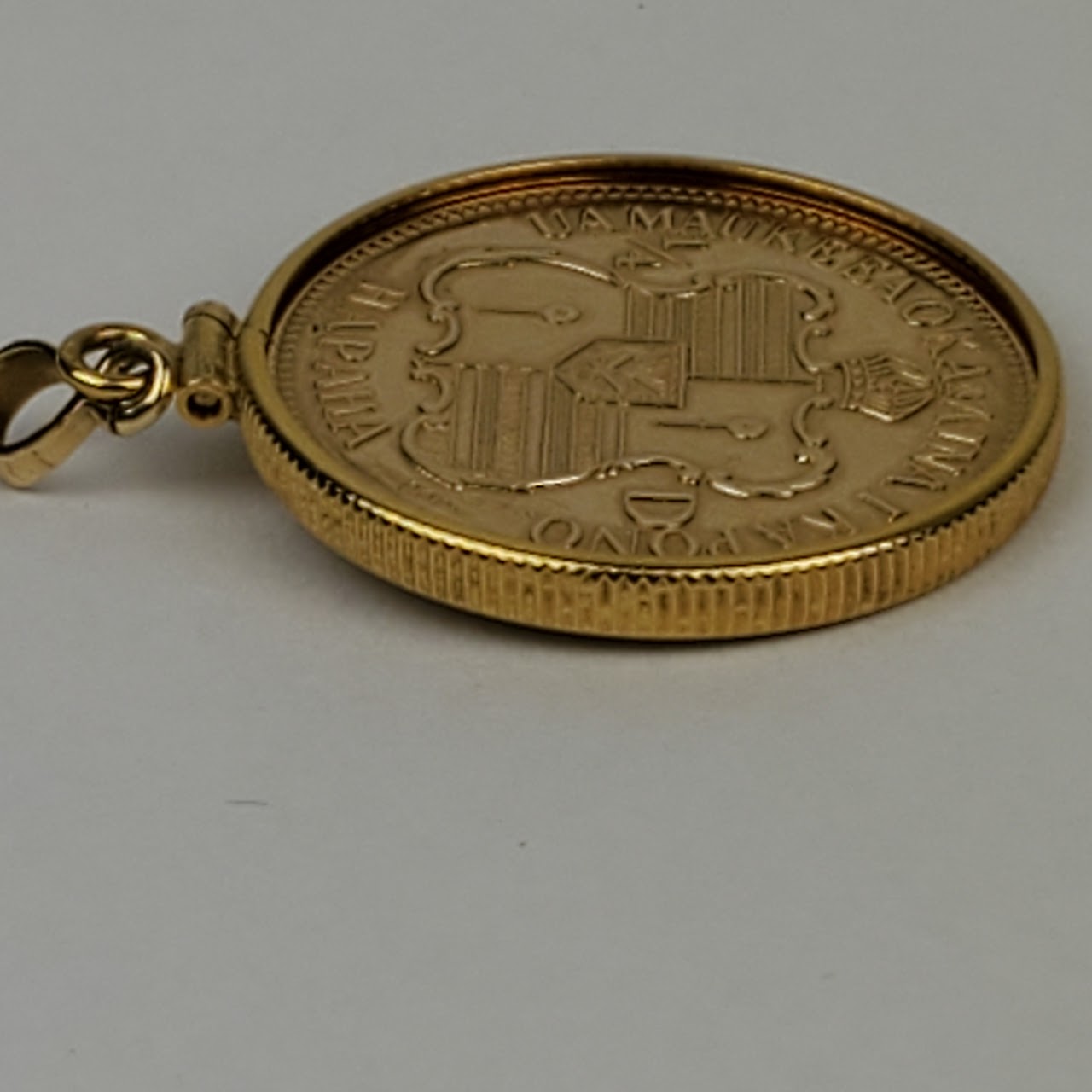 14K Gold King of Hawaii Coin Pendant
