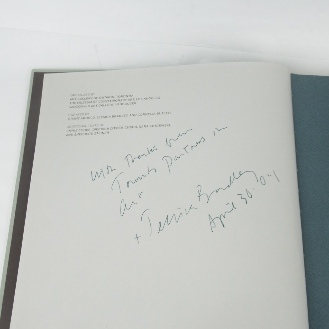 Rodney Graham: A Little Thought Curator Signed First Printing