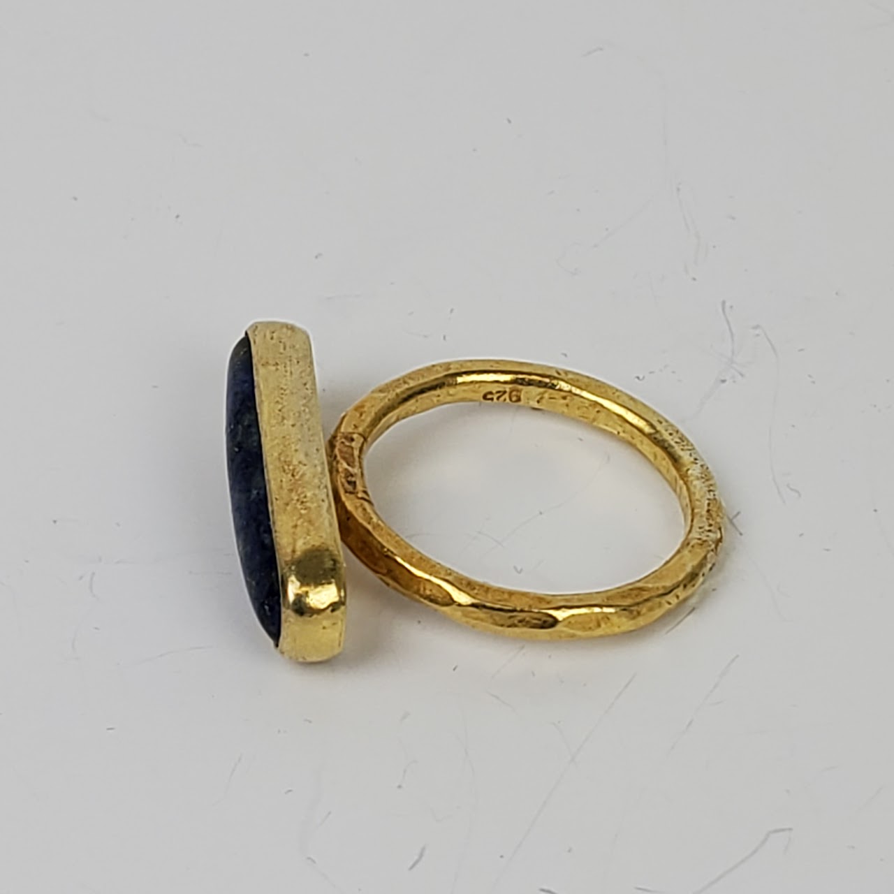 Sterling Silver Vermeil Lapis Lazuli Ring #2