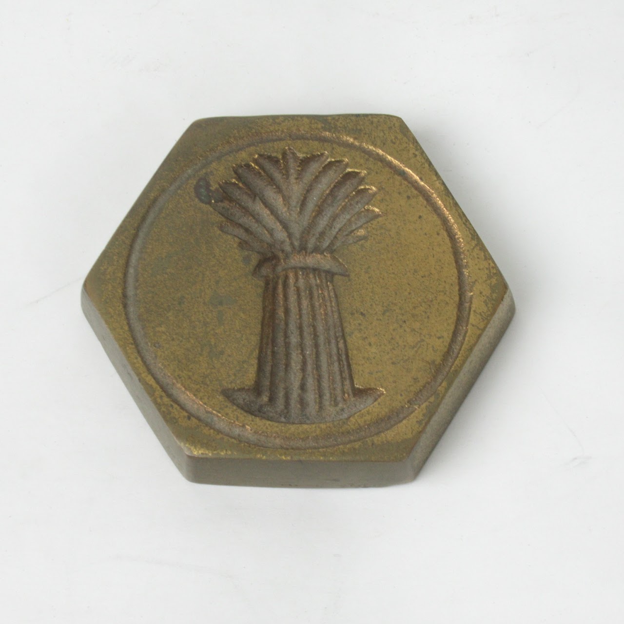 Signed Brass Decorative Object