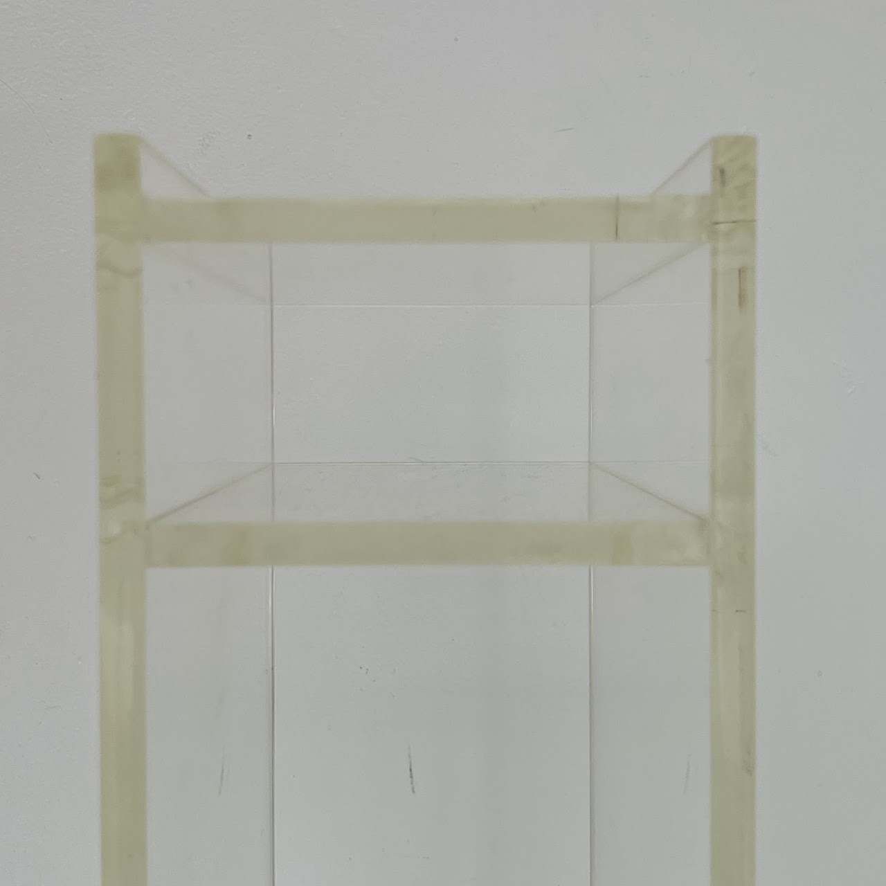 Vintage Lucite Small Rolling Shelf