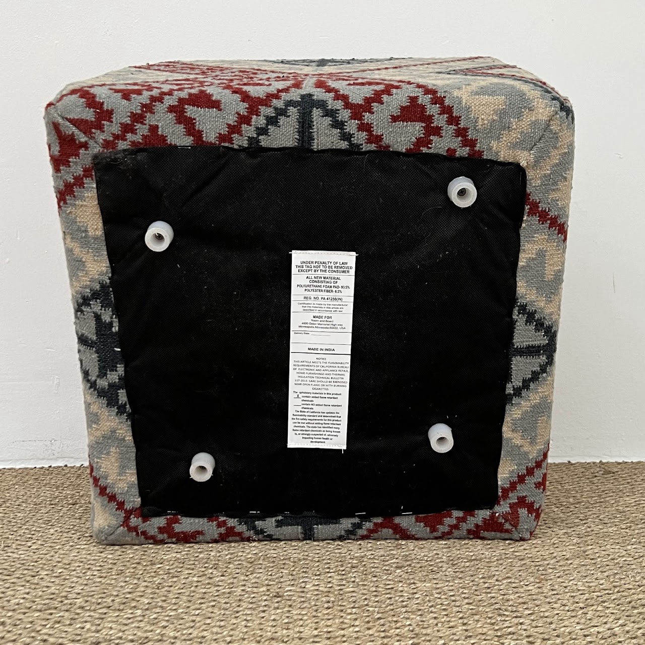 Room and Board Indira Wool Kilim Ottoman