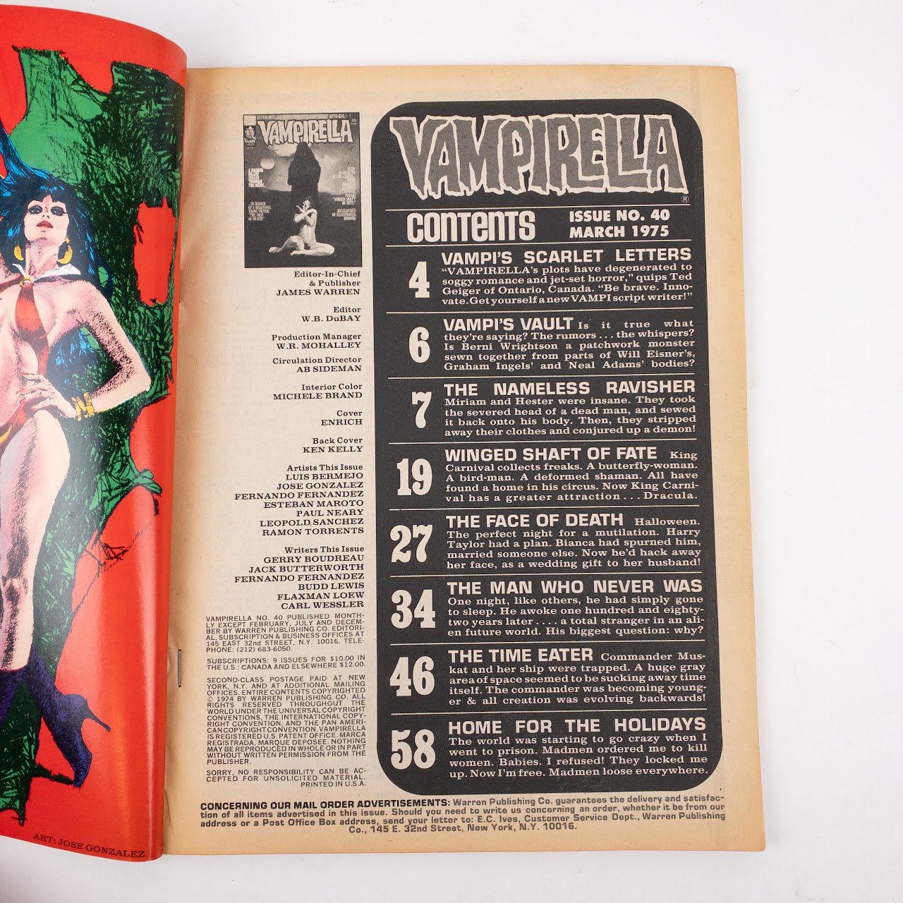 1970's Vintage Vampirella Comic Book Quartet