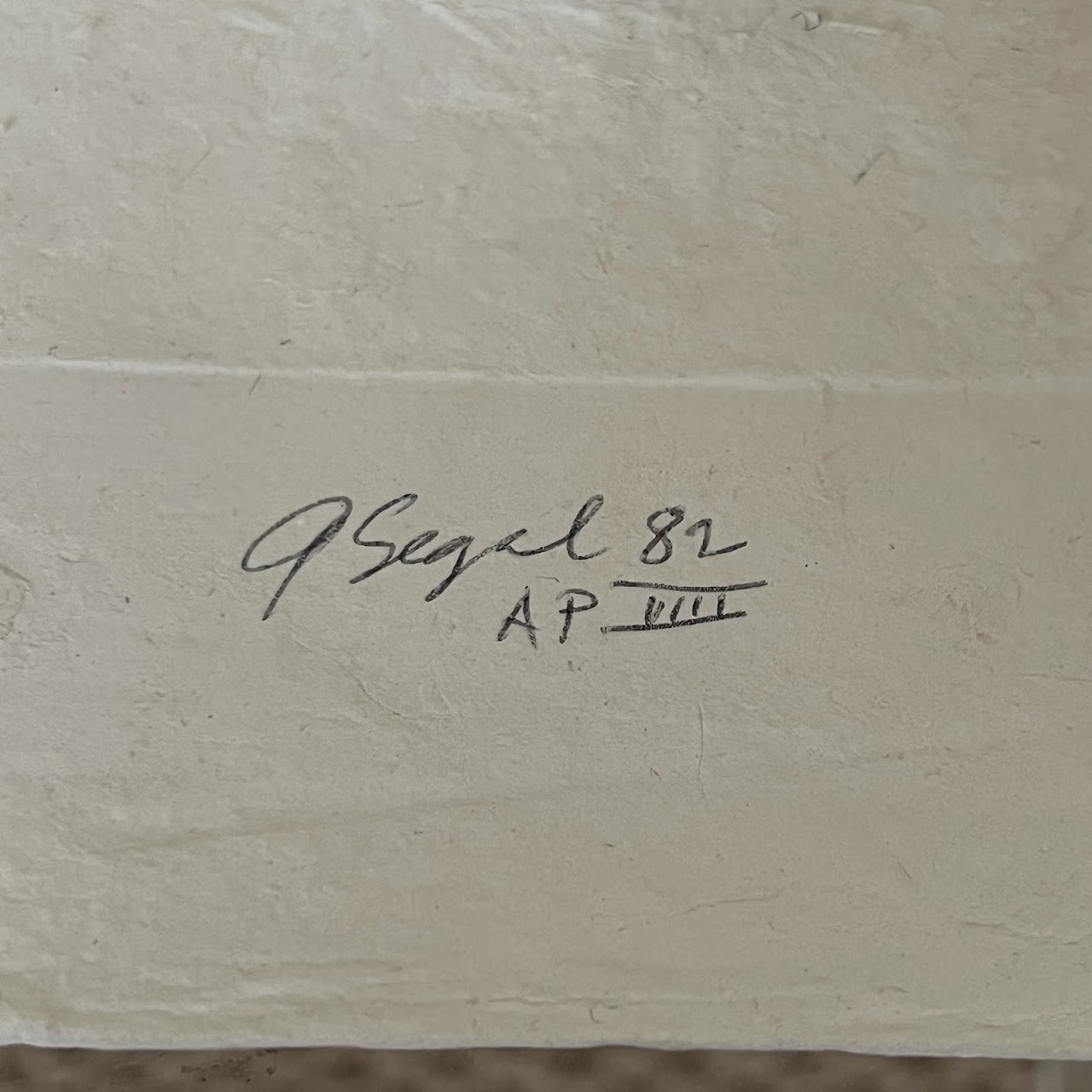 George Segal Signed Papier-Mâché Sculpture, 1982