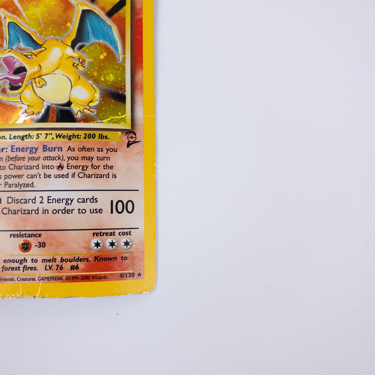 Holo Charizard Pokemon Card, Base Set 2, 04/130