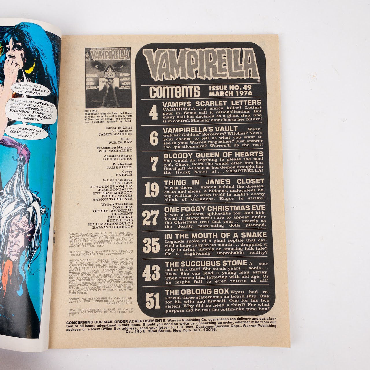 1970's Vintage Vampirella Comic Book Quartet