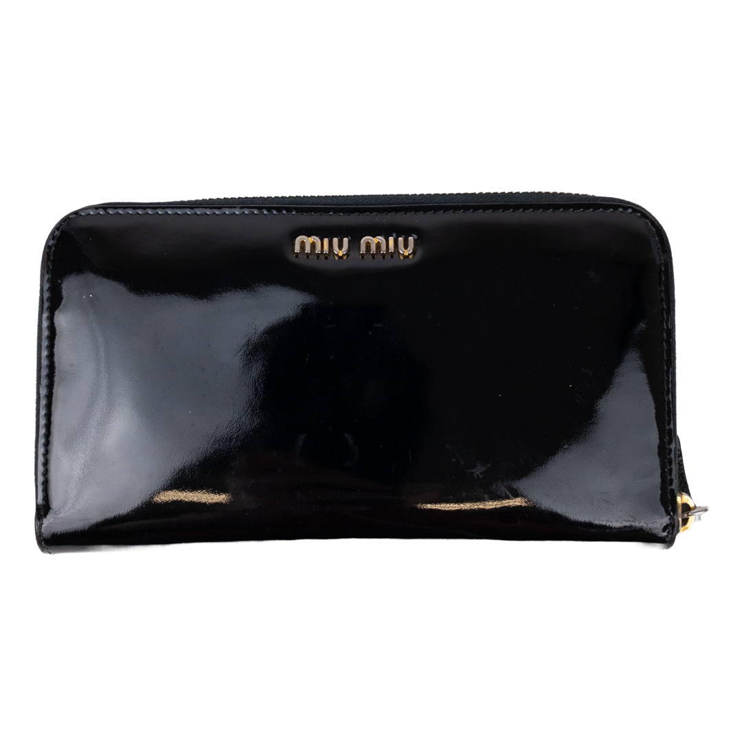 Miu Miu Patent Leather Continental Wallet