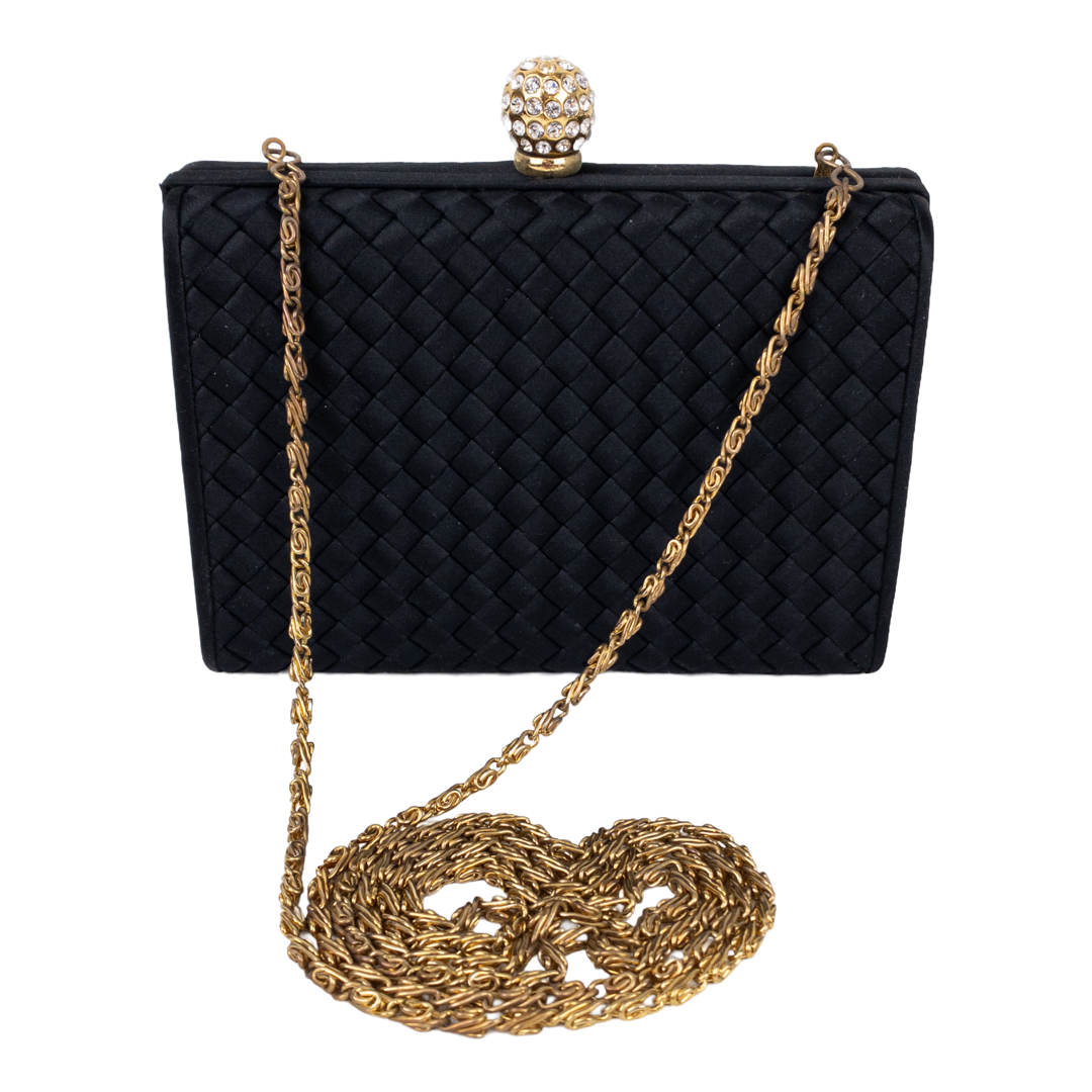 Saks Fifth Avenue Basket Weave Evening Bag