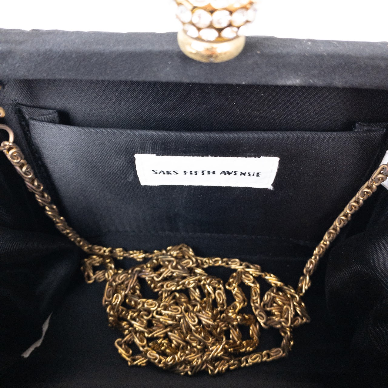 Saks Fifth Avenue Basket Weave Evening Bag