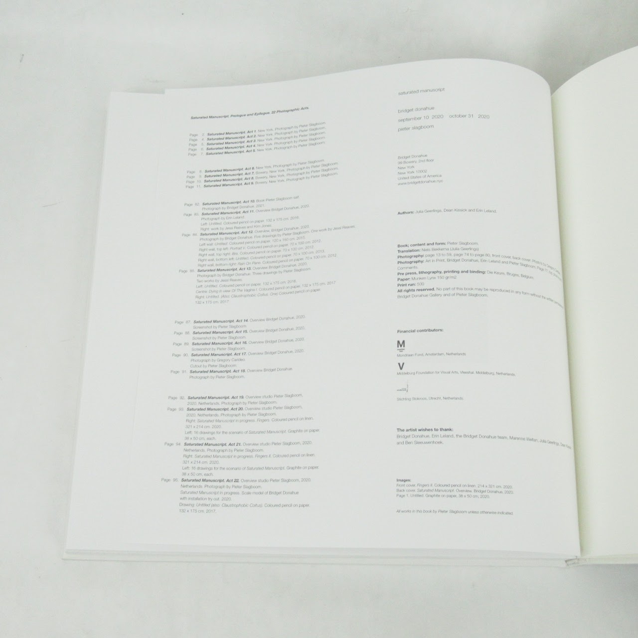 Bridget Donahue 'Saturated Manuscript' Book