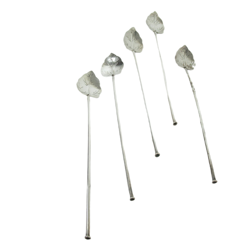 Sterling Silver Set Of Five Cocktail Stirrers