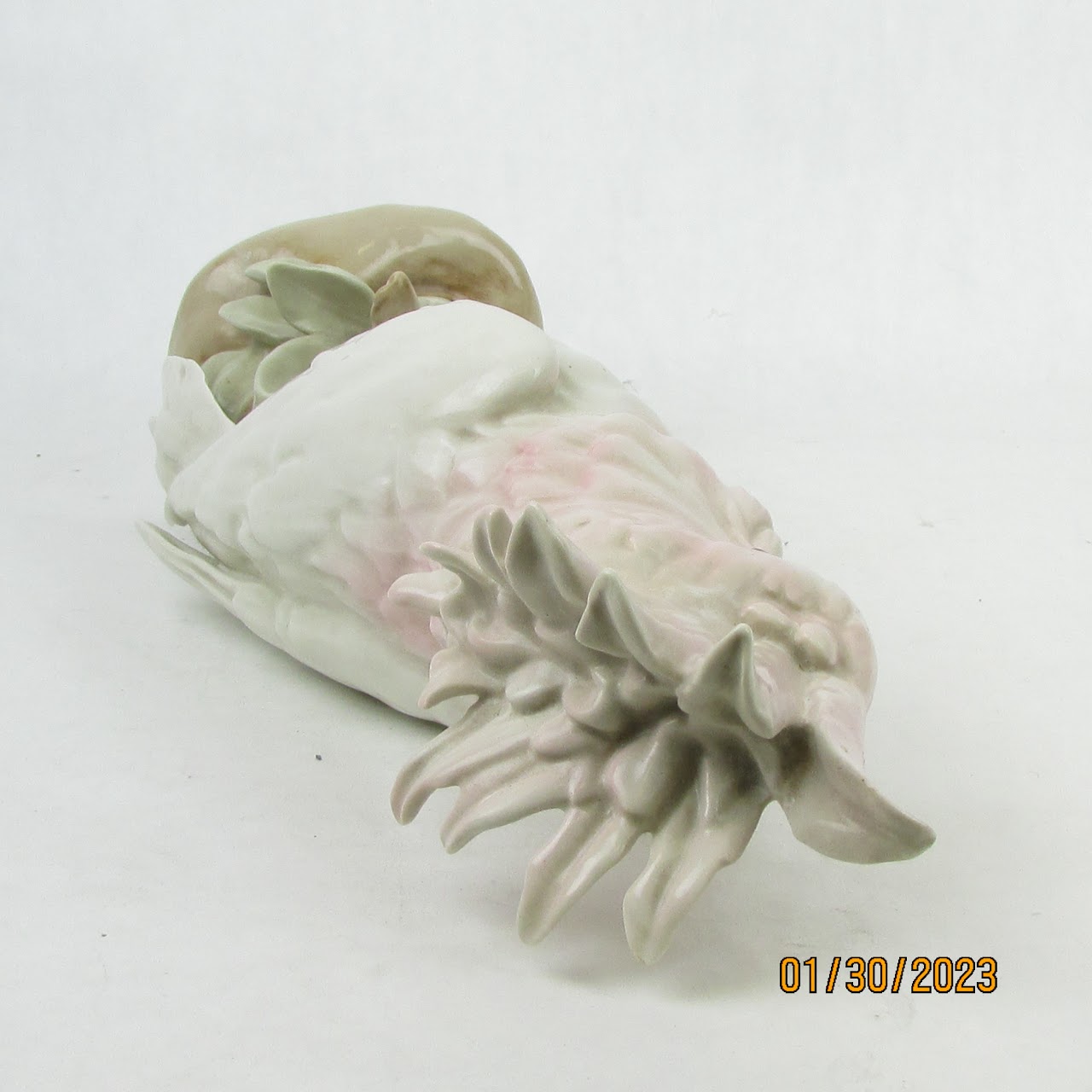 Royal Dux Vintage White & Pink Porcelain Cockatoo Figurine