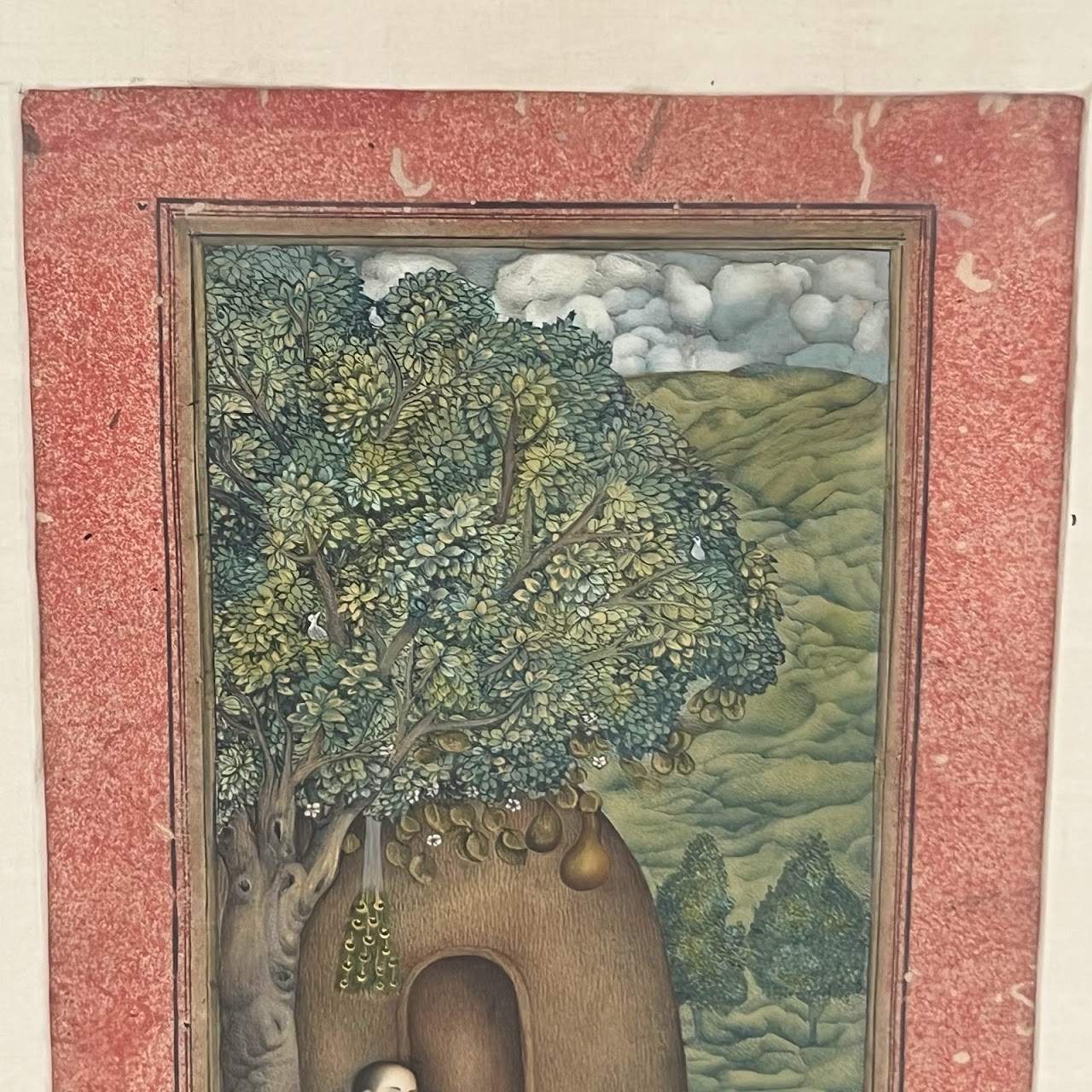 Indian Illuminated Manuscript Illustration Leaf