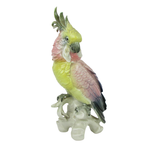 Karl Ens Volkstedt Vintage Porcelain Cockatoo Figurine