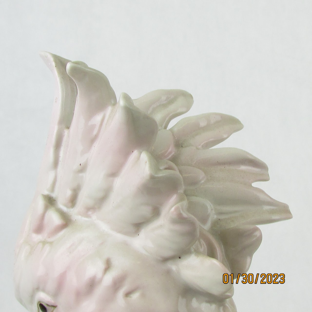 Royal Dux Vintage White & Pink Porcelain Cockatoo Figurine