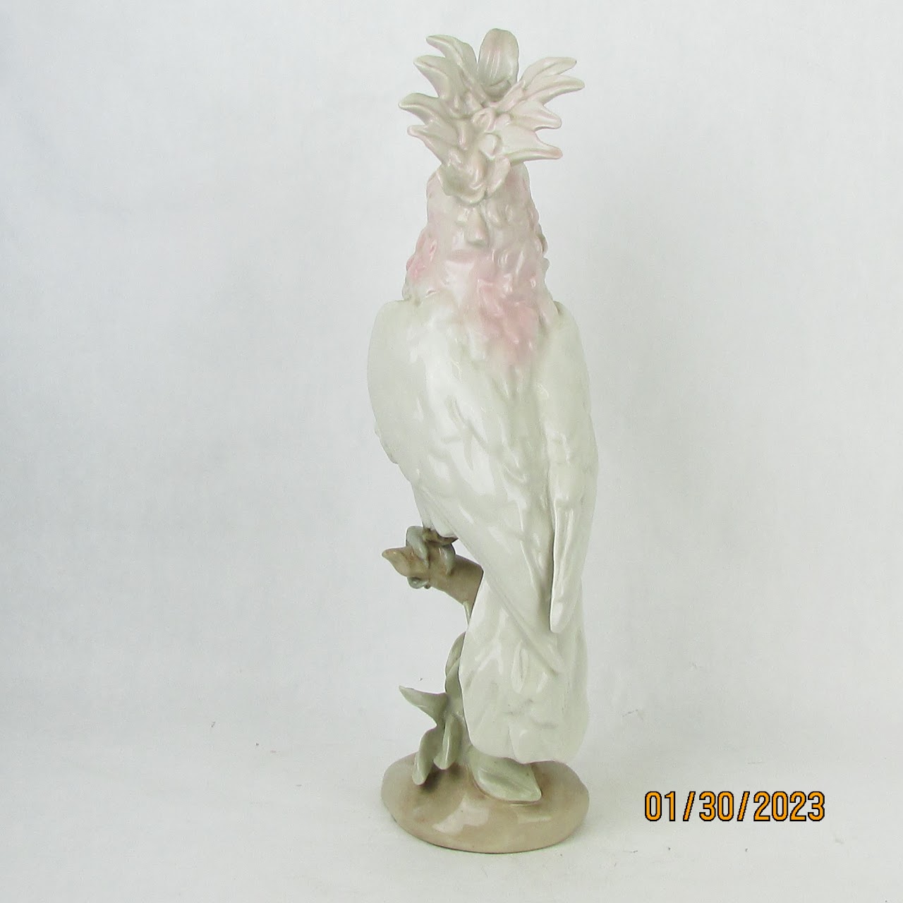 Royal Dux Vintage White & Pink Porcelain Cockatoo Figurine