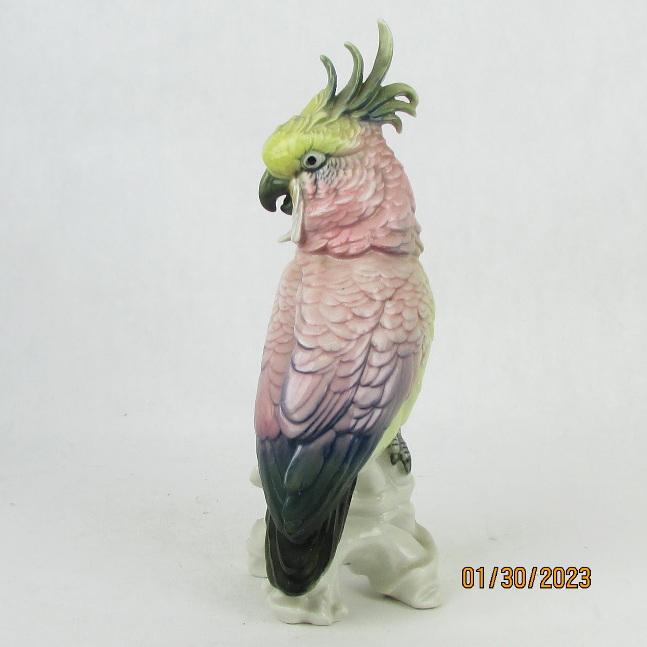 Karl Ens Volkstedt Vintage Porcelain Cockatoo Figurine