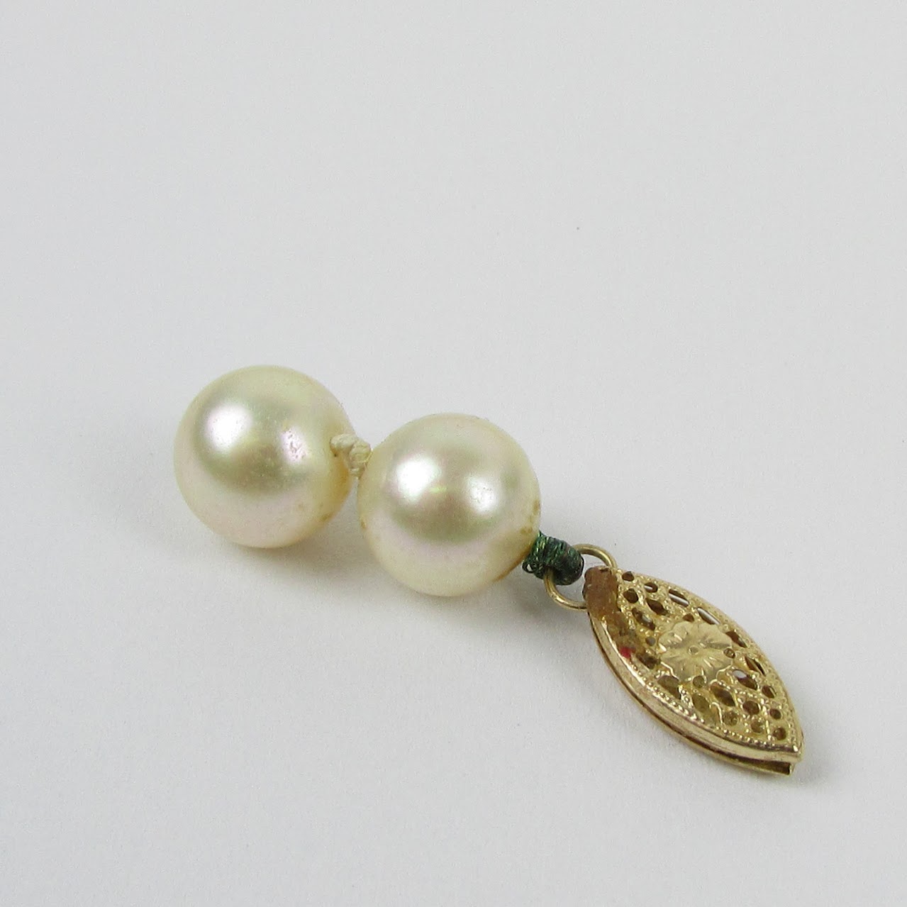 14K Gold Faux Pearl Strand