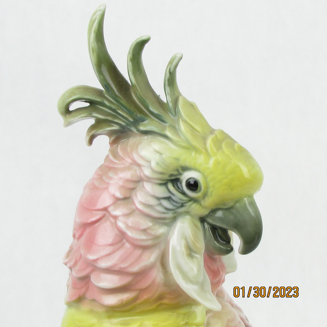 Karl Ens Volkstedt Vintage Porcelain Cockatoo Figurine