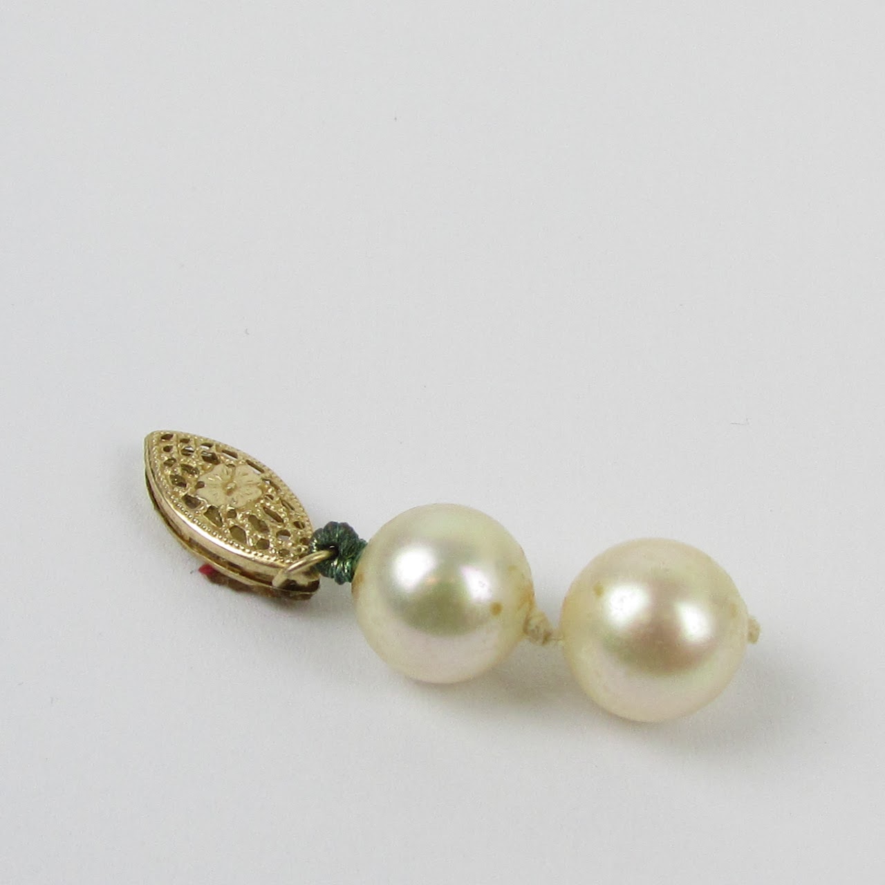14K Gold Faux Pearl Strand