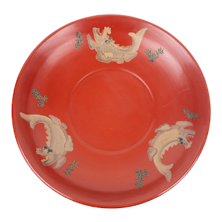 Japanese Maki-e Hand Painted Pedestal Bowl